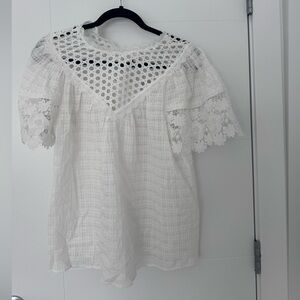 Current Air white lacy top